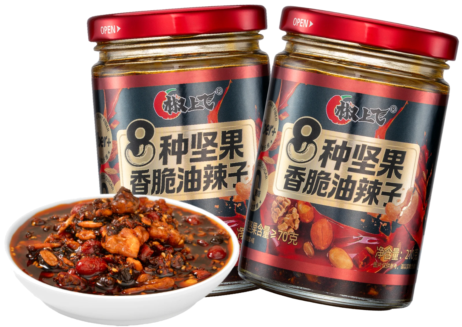 8种坚果香脆油辣子 210g